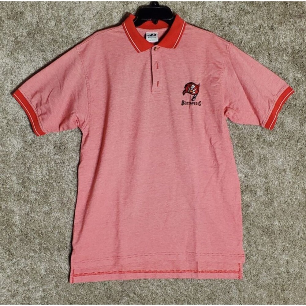 NFL Dynasty Men's Tampa Bay Buccaneers Polo Short Sleeve Size L